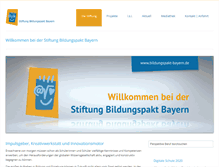 Tablet Screenshot of bildungspakt-bayern.de
